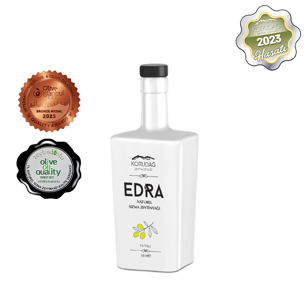 EDRA Filtreli 500 ml Erken Hasat Soğuk Sıkım Sızma Zeytinyağı